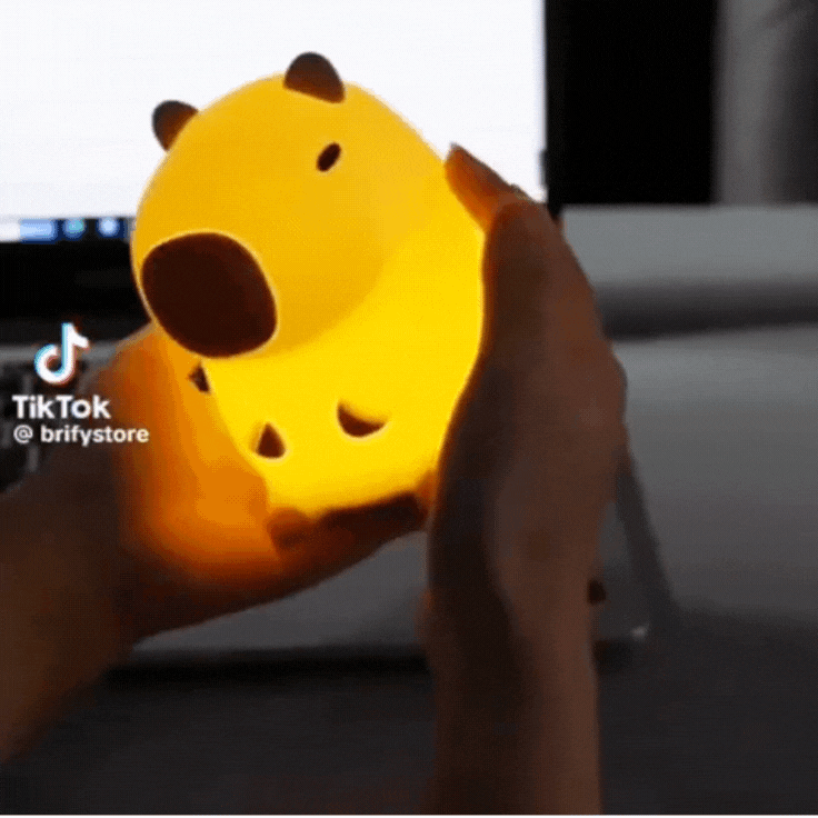 💗El amigo mas cool de la sabana a llegado a acompañarte con tu lampara capibara🧸ahora las noches serán mas tiernas💗