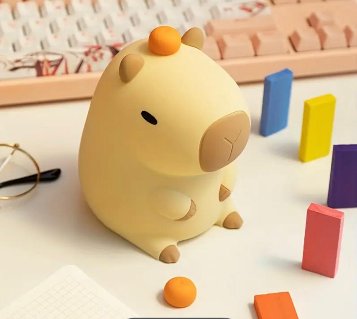 💗El amigo mas cool de la sabana a llegado a acompañarte con tu lampara capibara🧸ahora las noches serán mas tiernas💗