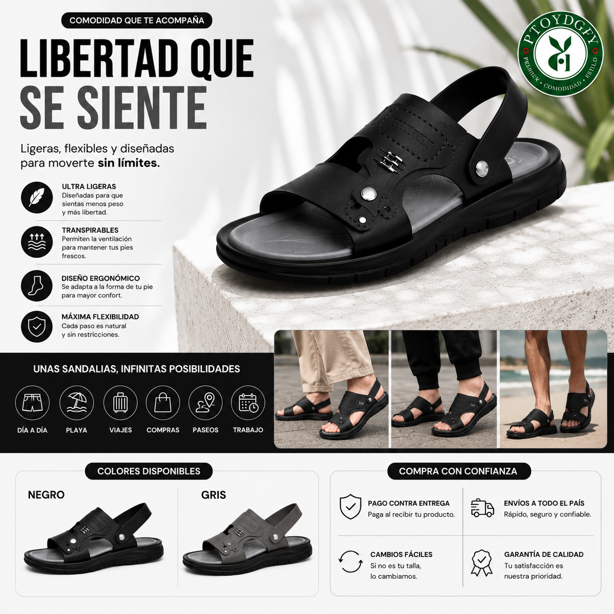 🌈Sandalia power premium para hombre🕺