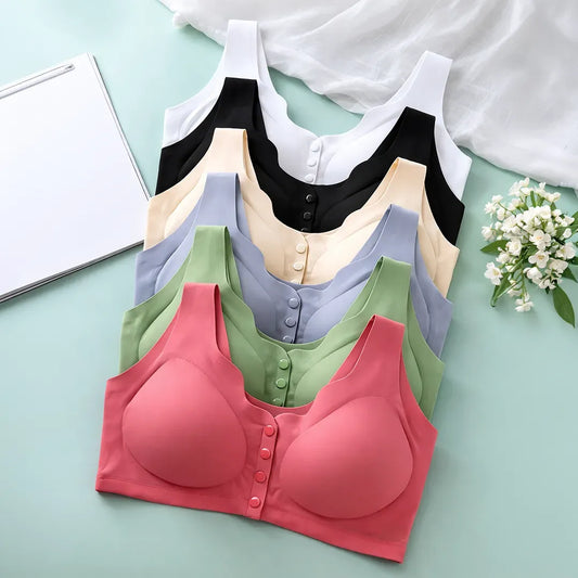 Sujetador con realce y cierre frontal