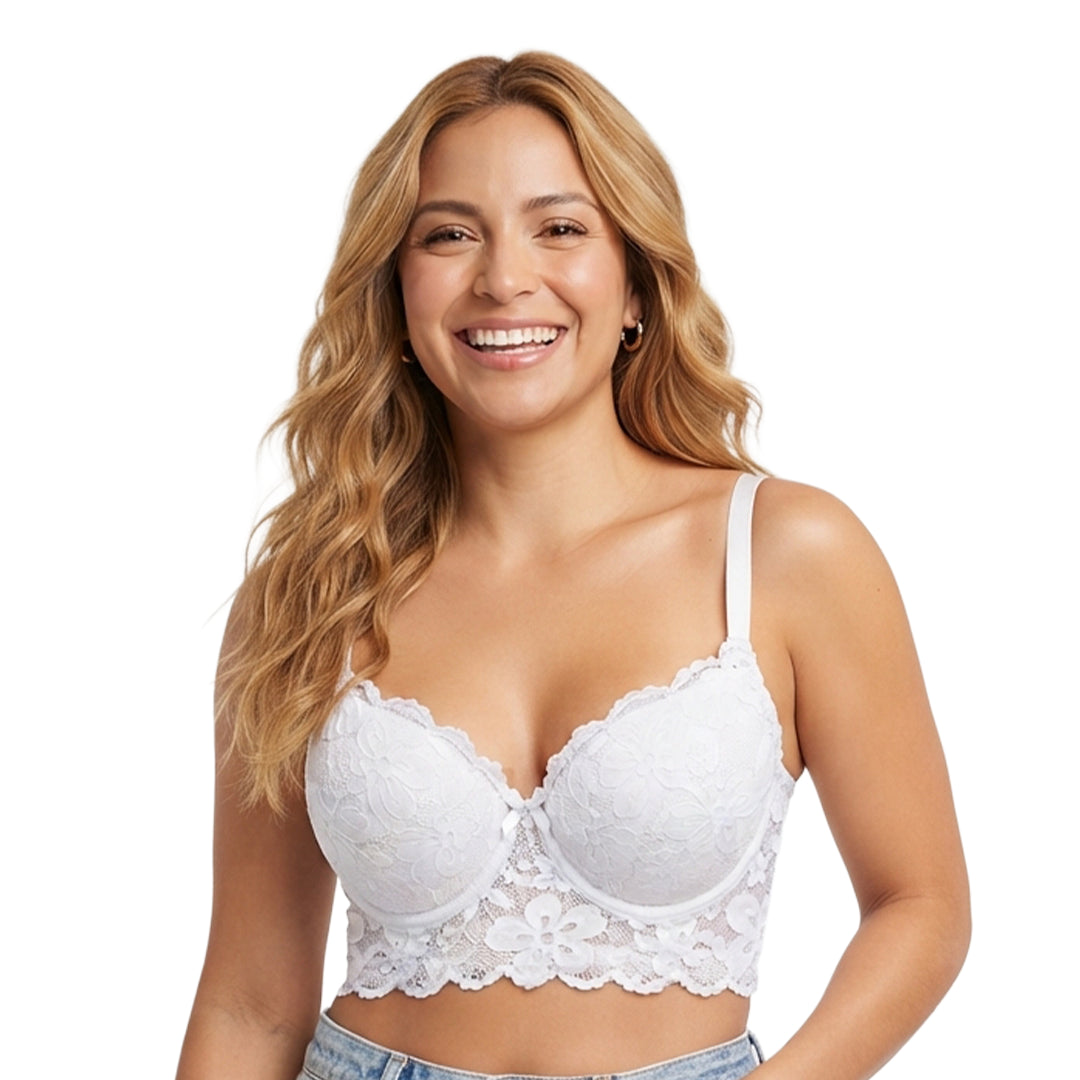 Brasier de encaje y copas de realce natural