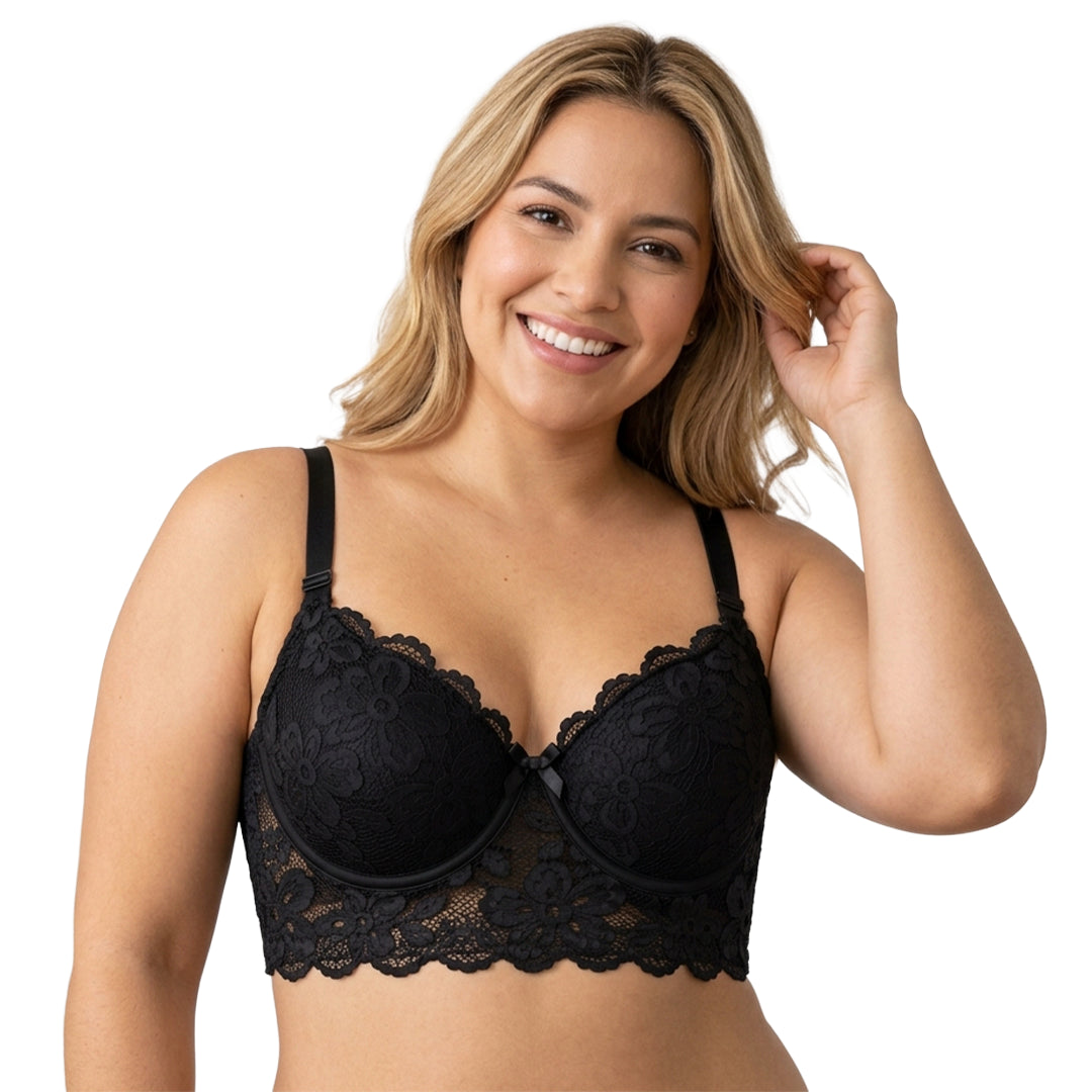 Brasier de encaje y copas de realce natural