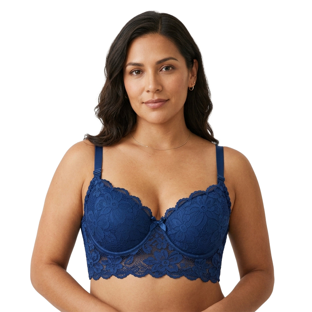 Brasier de encaje y copas de realce natural