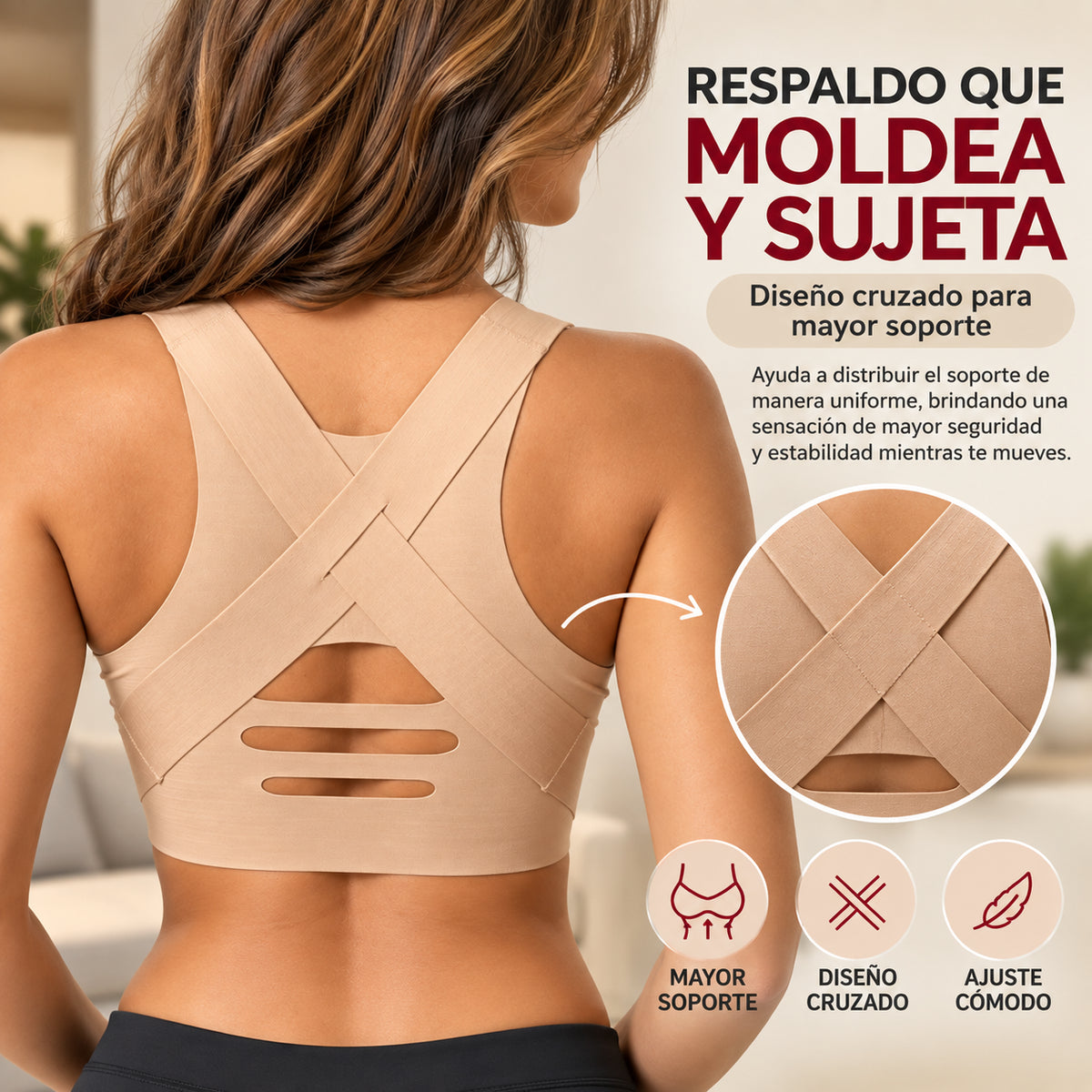 Brasier de silueta natural efecto push-up cómodo