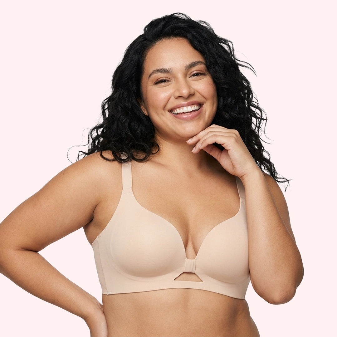 Brasier con efecto push up anti-caída